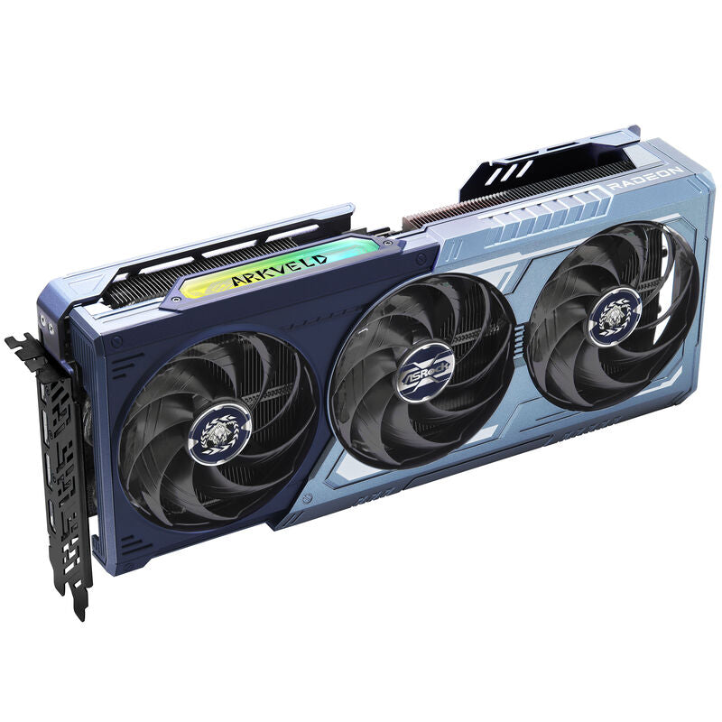 Sideprofil av ASRock Radeon RX 9070 XT Monster Hunter Wilds Edition