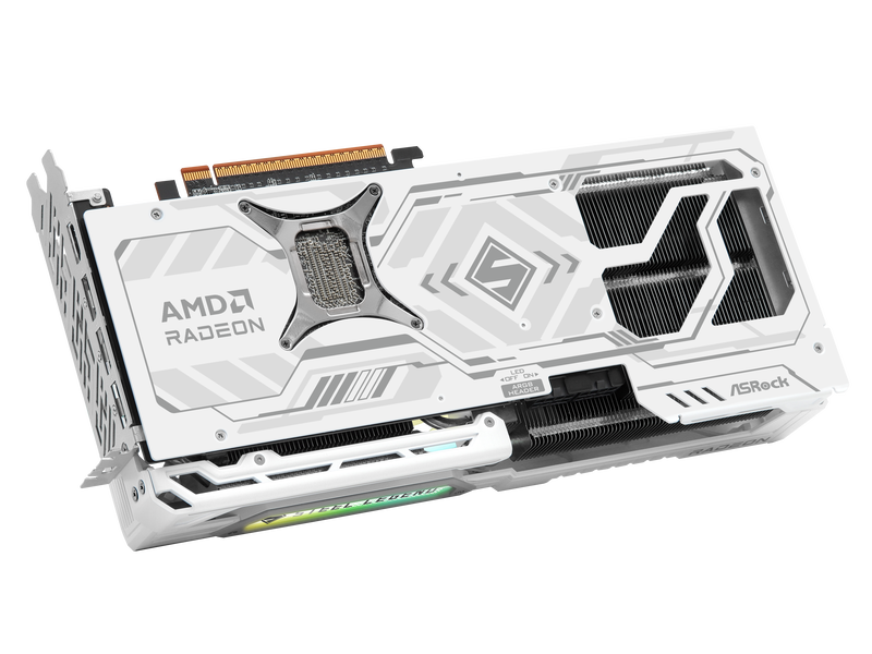 Oversikt over ASRock Radeon RX 9070 XT Steel Legend design