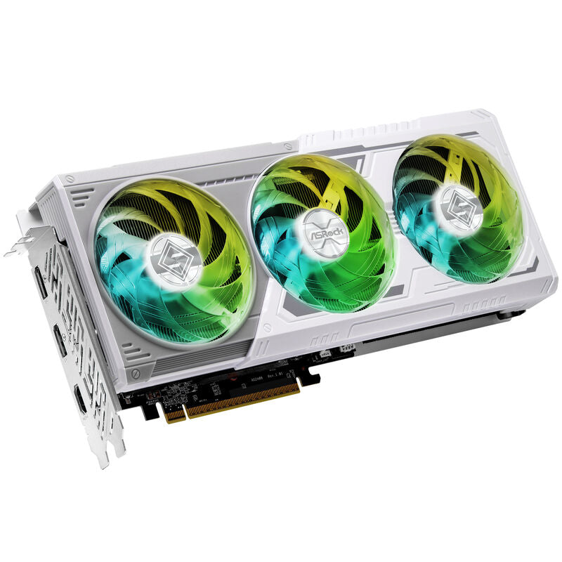 ASRock RX 9060 XT SL grafikkort 16 GB GDDR6 hvit bakside