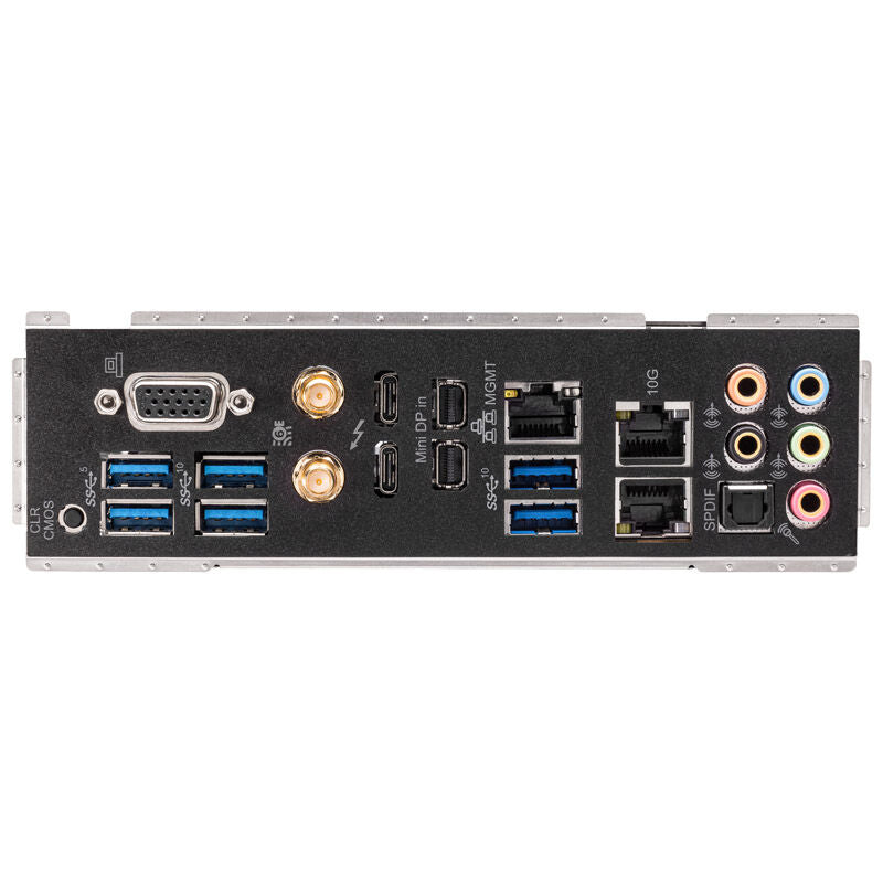 Nærbilde av ASRock WRX80 Creator R2.0 hovedkortets RAM slots