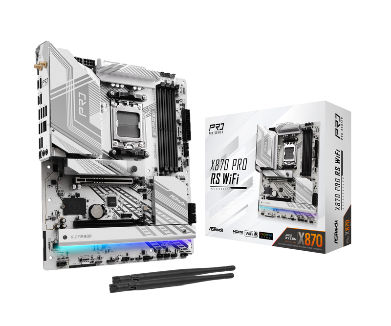 ASRock X870 Pro RS WiFi hovedkort forfra