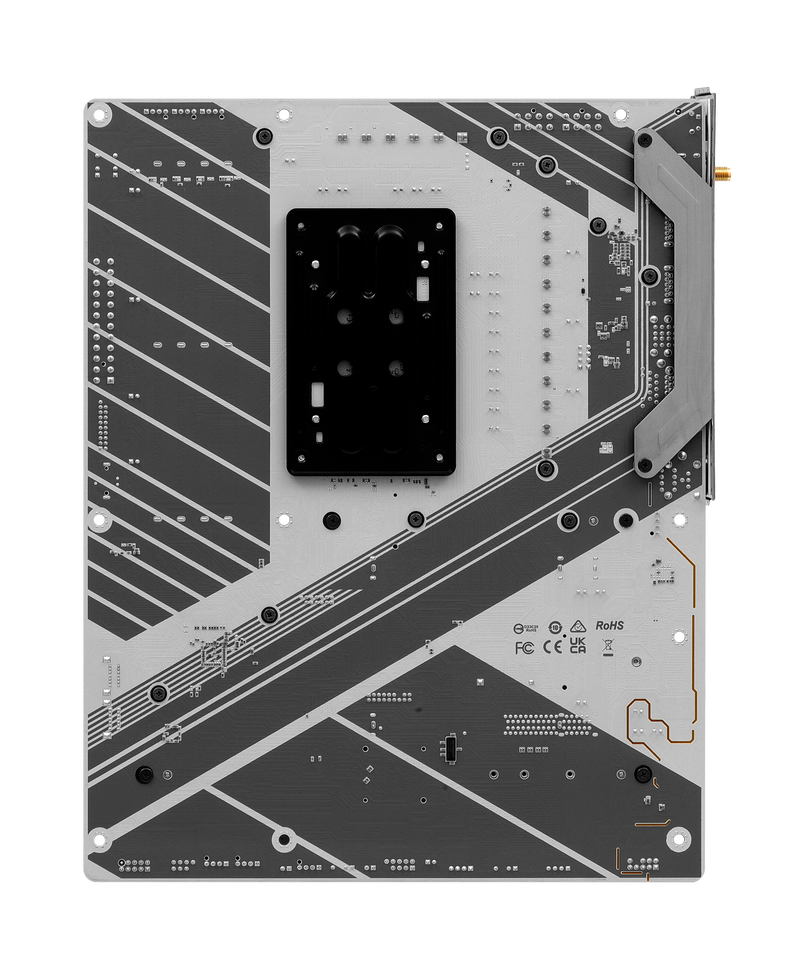 Detalj av USB4-porter på ASRock X870 Pro RS WiFi hovedkort