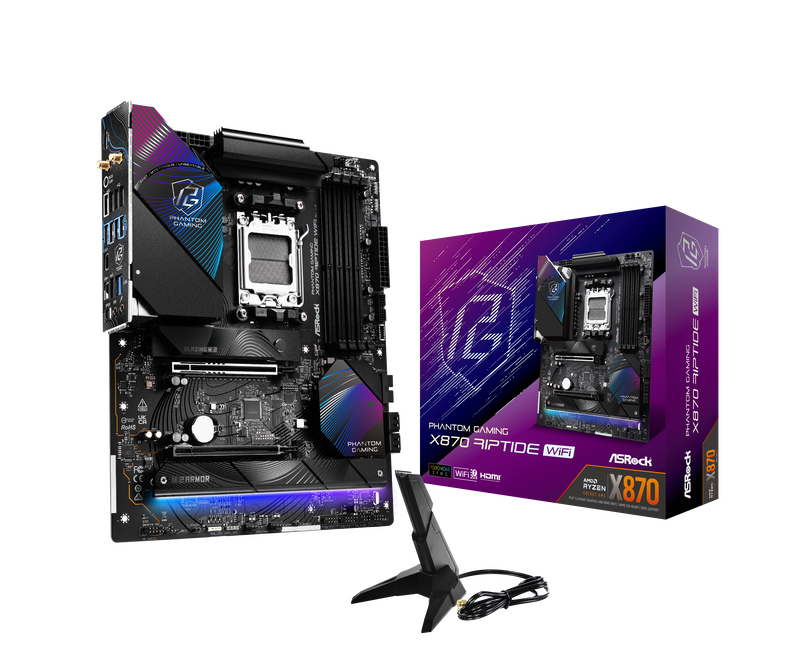 ASRock X870 Riptide WiFi hovedkort forfra