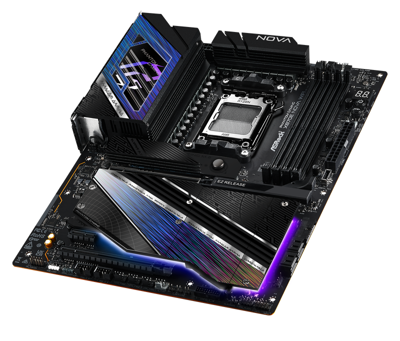 ASRock X870E Nova WiFi hovedkort M.2-spor detalj