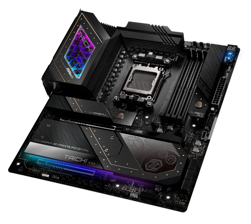 Kjøleribbene og VRM på ASRock X870E Taichi hovedkort