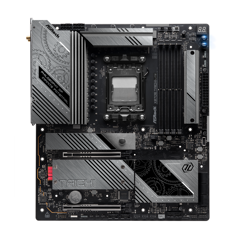 Detalj av ASRock X870E Taichi Lite PCIe 5.0 spor