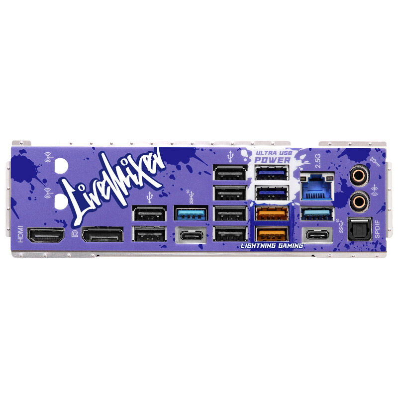 Montert ASRock Z790 LiveMixer hovedkort i PC-kabinett