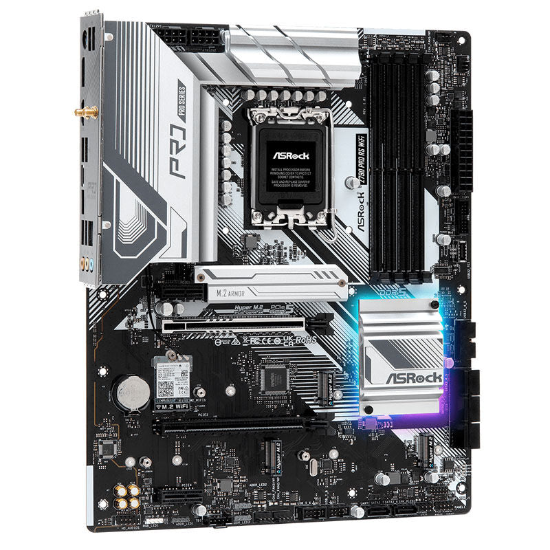 ASRock Z790 Pro RS WiFi hovedkort bakside