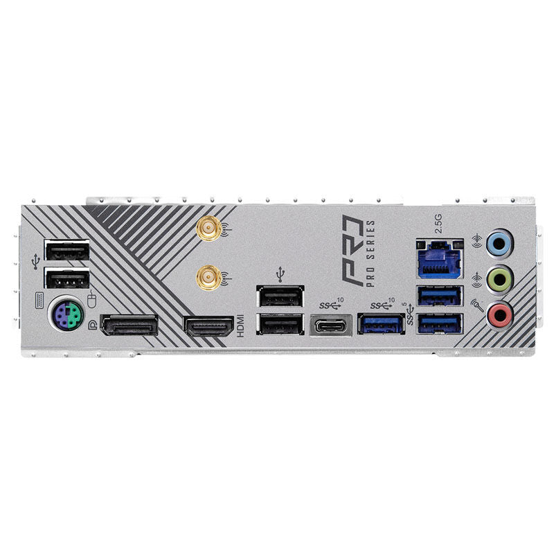 Montert ASRock Z790 Pro RS WiFi hovedkort i PC-kabinett