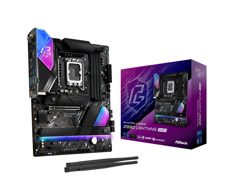 ASRock Z890 Lightning WiFi hovedkort forfra
