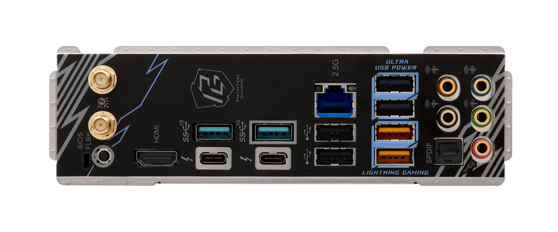 USB-porter på ASRock Z890 Lightning WiFi hovedkort