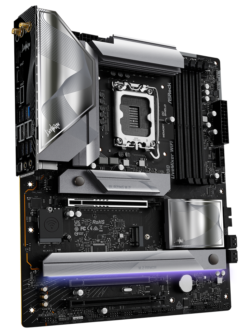 ASRock Z890 LiveMixer WiFi hovedkort bakside