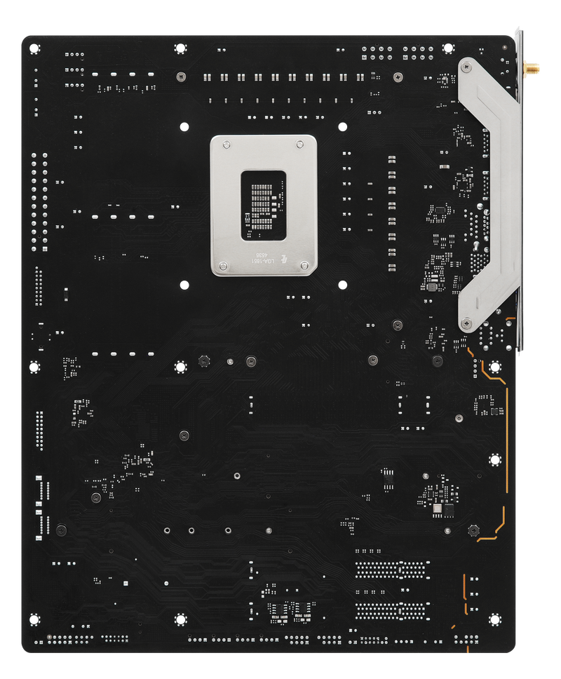 Oversikt av ASRock Z890 LiveMixer WiFi hovedkort med RGB-belysning