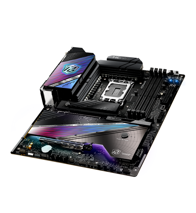 Oversikt over ASRock Z890 Nova WiFi hovedkortets kjøleribber