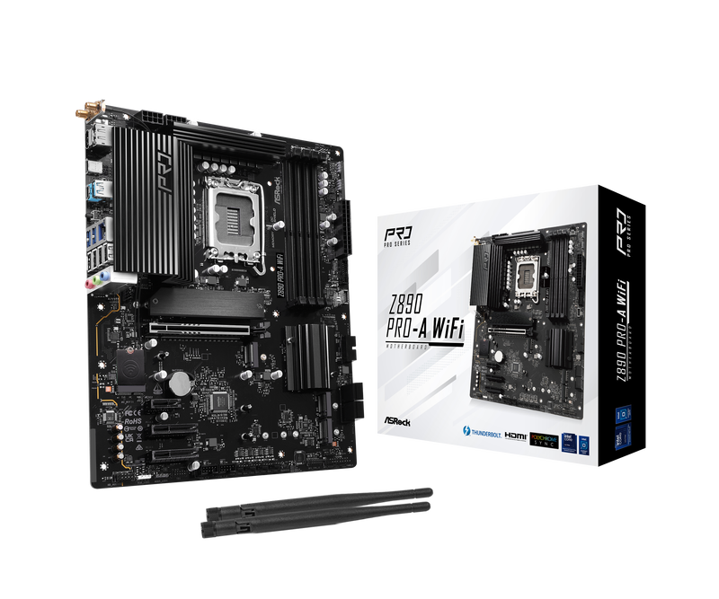 ASRock Z890 Pro-A WiFi hovedkort forfra