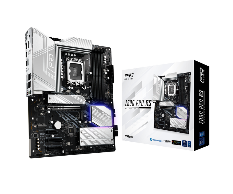 ASRock Z890 Pro RS hovedkort forfra