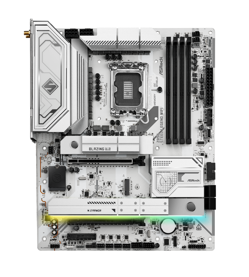 Montert ASRock Z890 Steel Legend WiFi hovedkort i PC