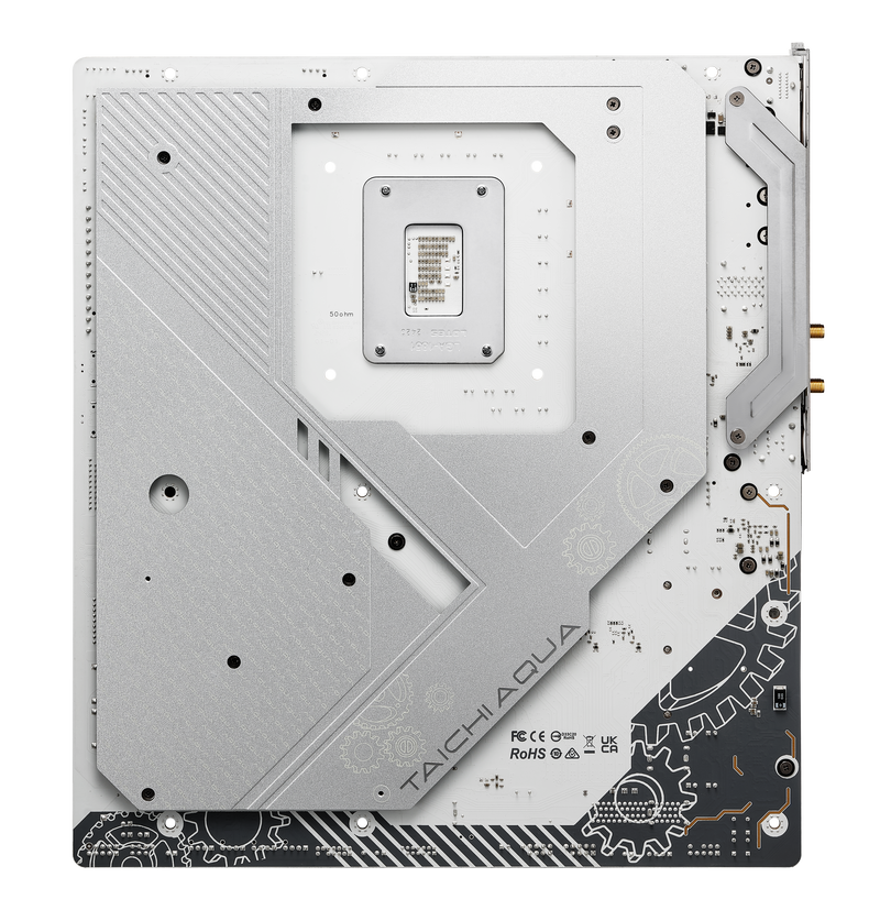 Sideprofil av ASRock Z890 Taichi AQUA hovedkort