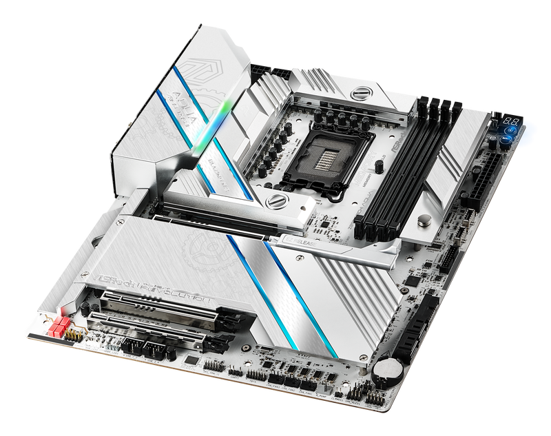 Oversikt over ASRock Z890 Taichi AQUA hovedkortets slots
