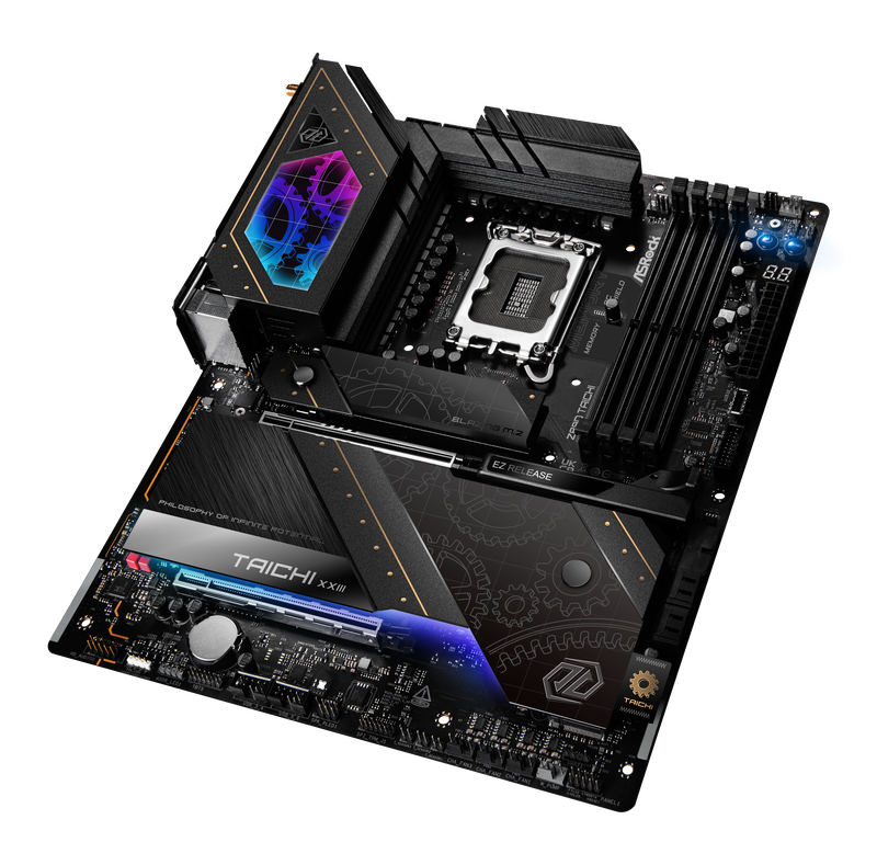 Detaljbilde av ASRock Z890 Taichi hovedkortet