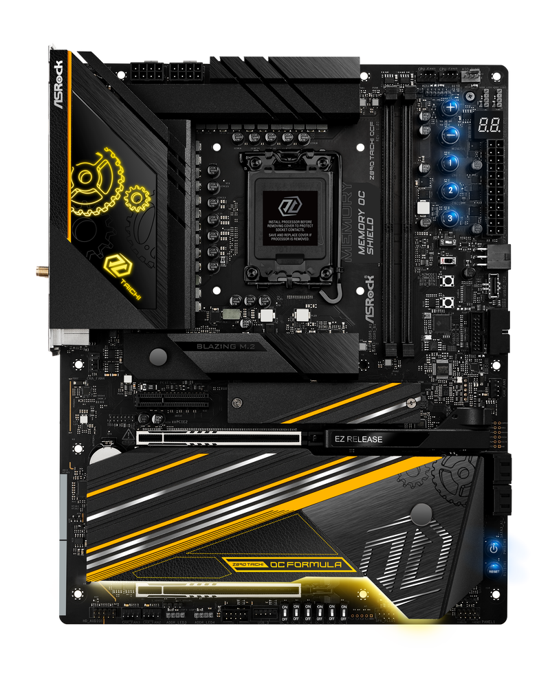 Nærbilde av ASRock Z890 Taichi OCF hovedkort