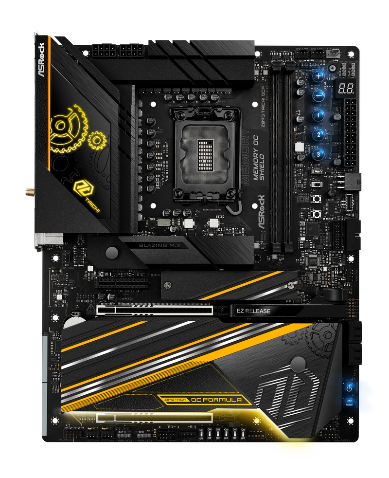 ASRock Z890 Taichi OCF hovedkort montert i PC