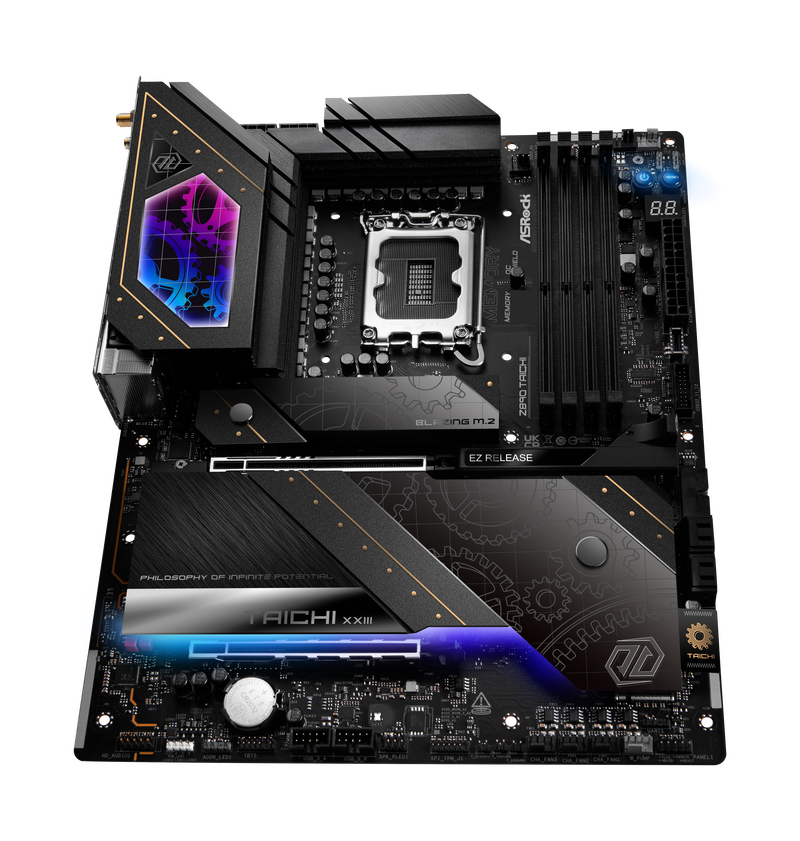 Sidebilde av ASRock Z890 Taichi hovedkort