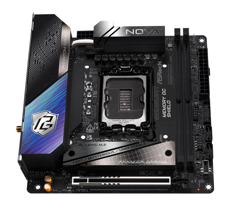 ASRock Z890I Nova WiFi hovedkort nærbilde av USB-porter