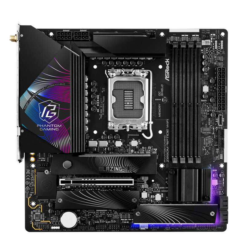 ASRock Z890M Riptide WiFi montert i PC