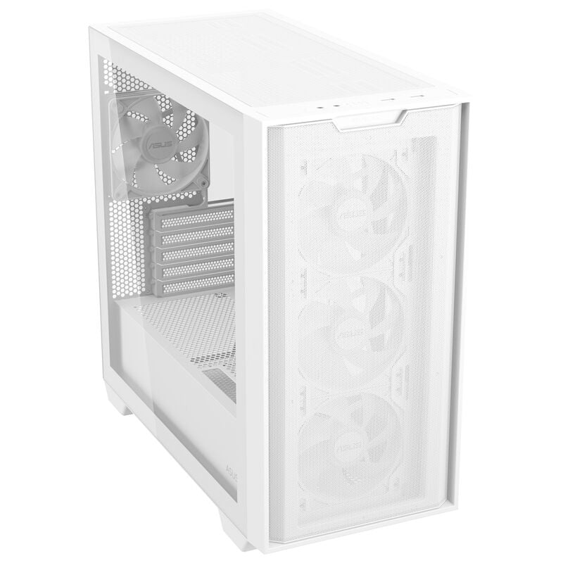 ASUS A21 PLUS kabinett minitårn Micro-ATX RGB herdet glass hvit bakside