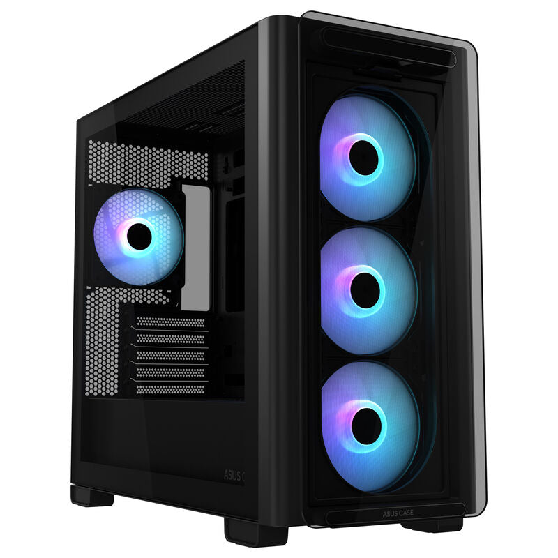 ASUS A23 PLUS kabinett minitårn Micro-ATX RGB herdet glass svart forfra