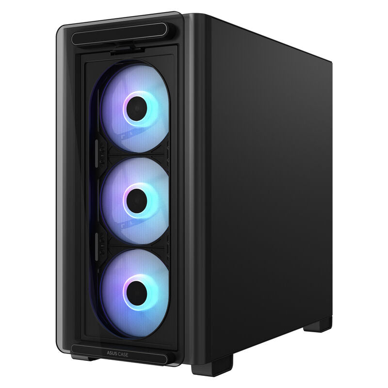 Detalj av ASUS A23 PLUS kabinett minitårn Micro-ATX RGB herdet glass svart