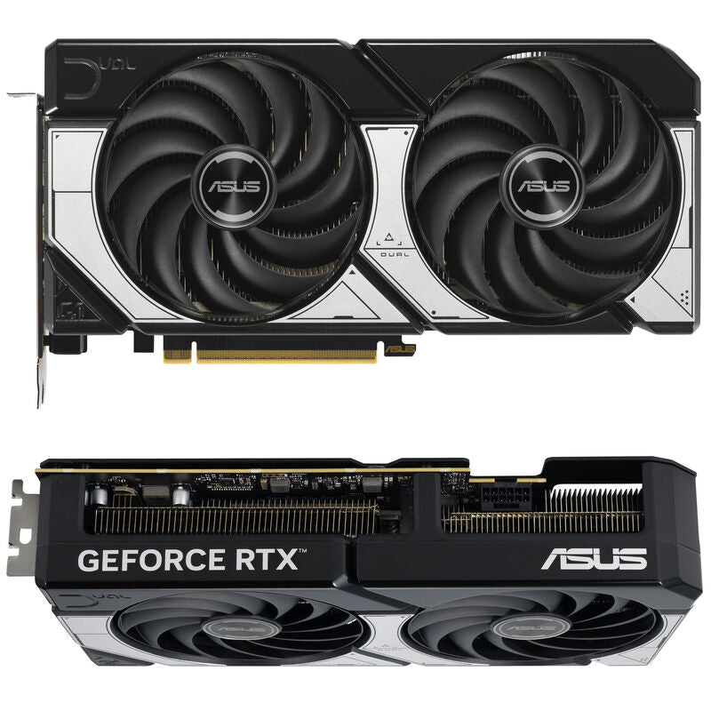 Detalj av kjølevifte på ASUS Dual GeForce RTX 5070 OC Edition