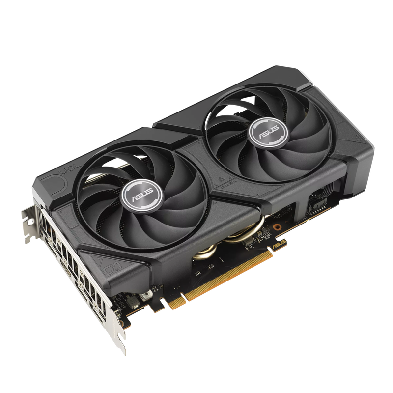 Montert ASUS Dual Radeon RX 7600 EVO OC grafikkort i PC