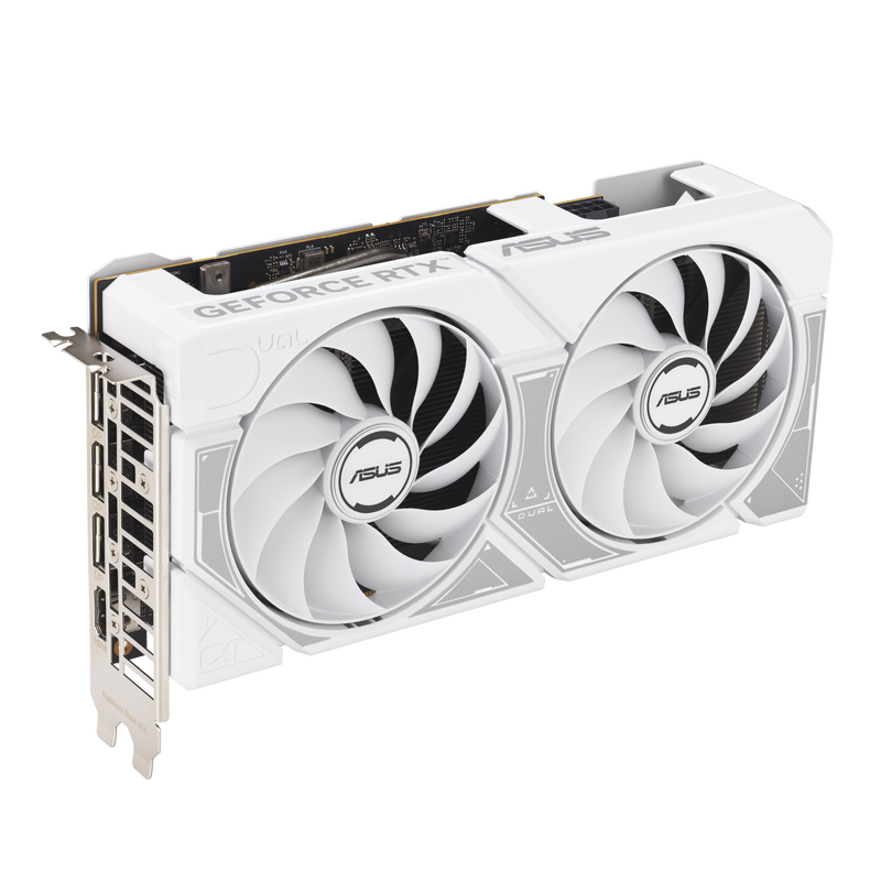 ASUS Dual RTX 5060 White OC grafikkort montert i PC