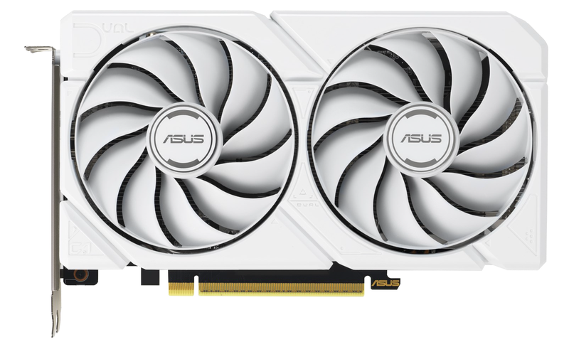 ASUS Dual RX 9060 XT White Edition grafikkort bakside