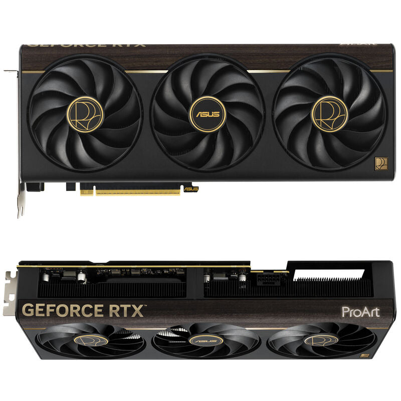 Detaljfoto av ASUS GeForce RTX 5080 ProArt OC Edition koblinger