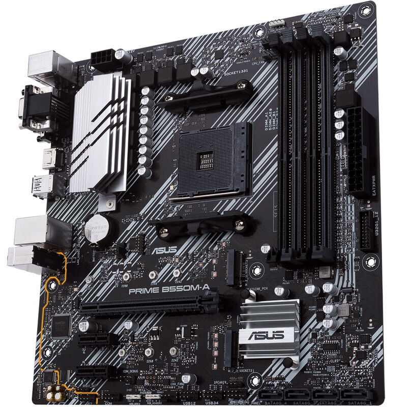Montert ASUS Prime B550M-A/CSM hovedkort i PC
