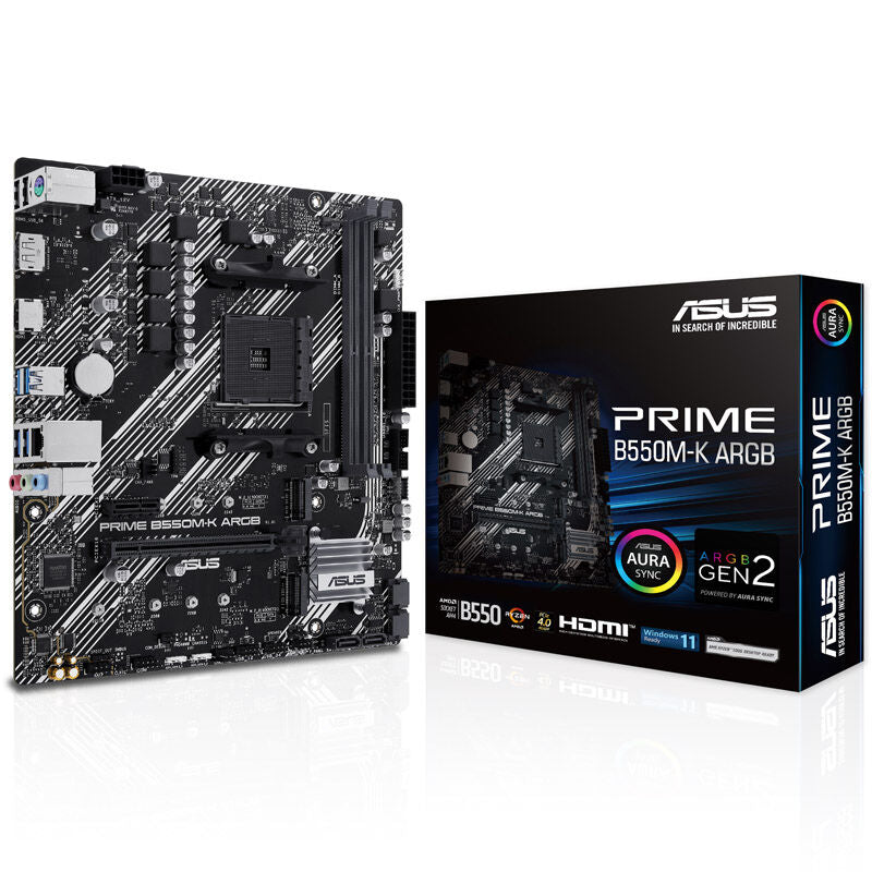 ASUS Prime B550M-K ARGB hovedkort forfra