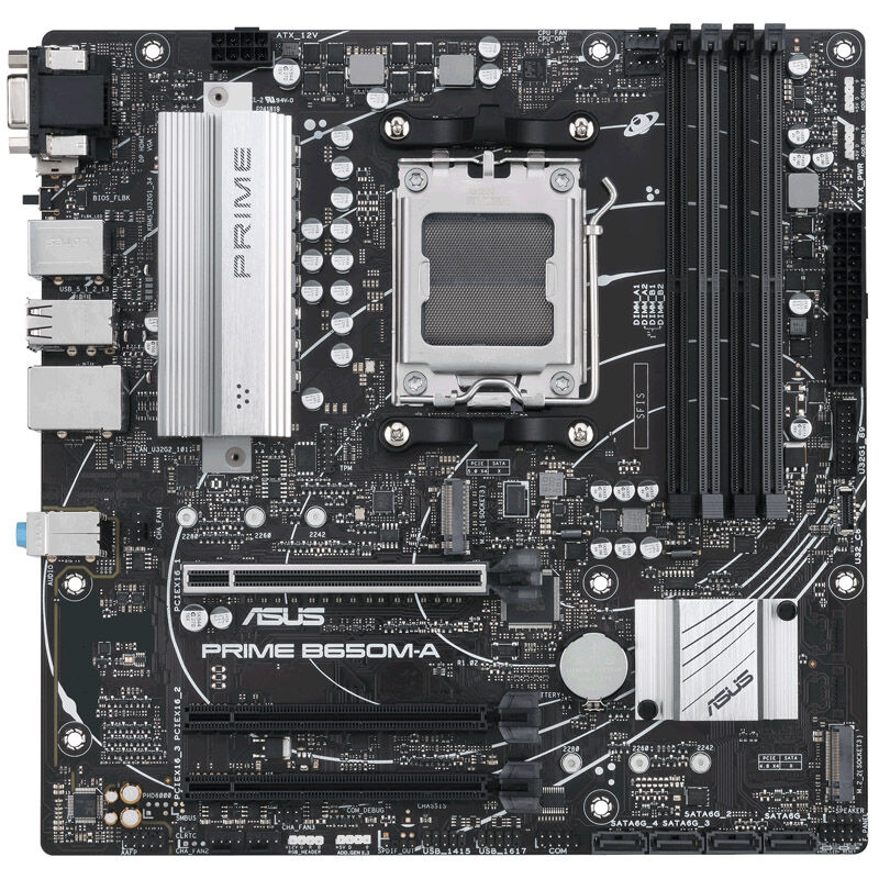 Detaljbilde av ASUS Prime B650M-A hovedkort