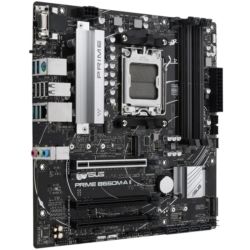 ASUS Prime B650M-A II-CSM hovedkort med tilkoblinger