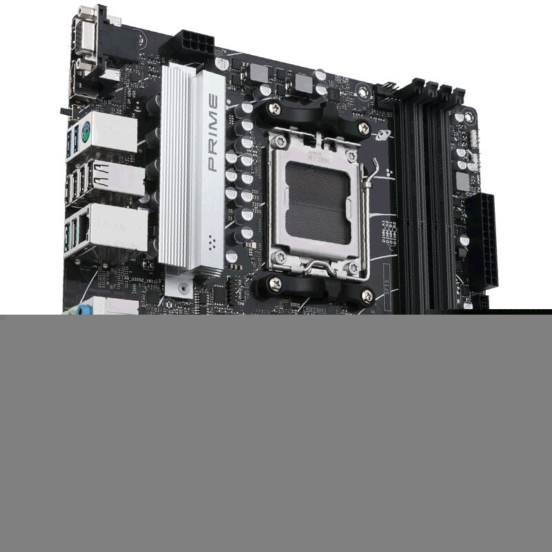 Nærbilde av ASUS Prime B650M-A hovedkort PCIe slots