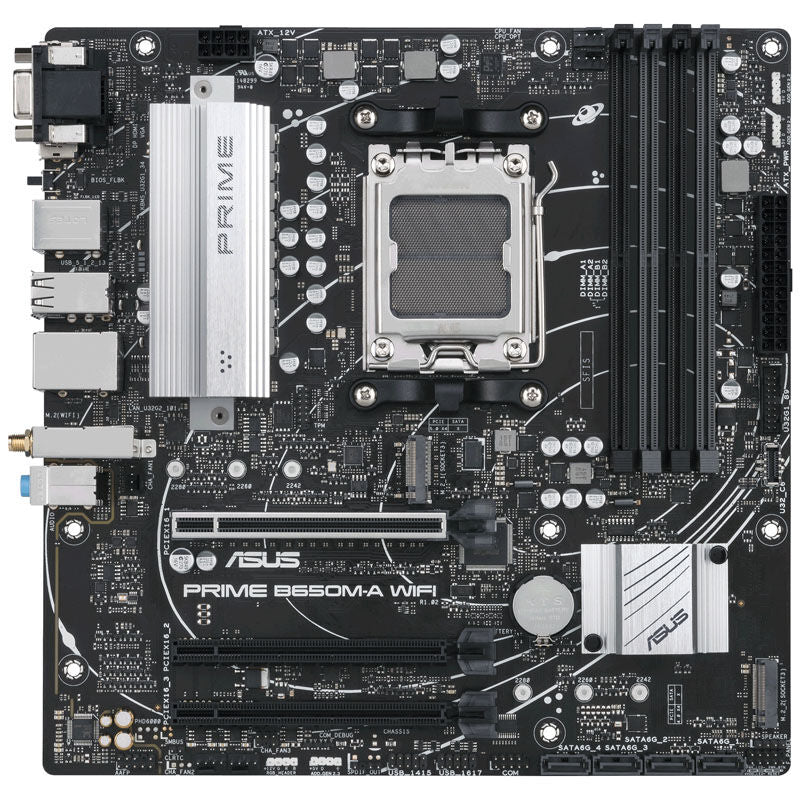ASUS Prime B650M-A WiFi hovedkort bakside