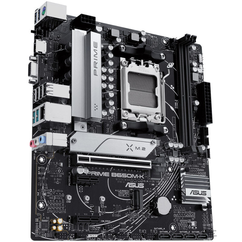 ASUS Prime B650M-K hovedkort montert i PC-kabinett