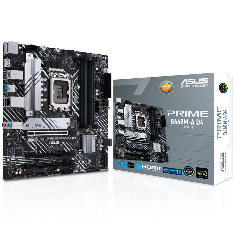 ASUS Prime B660M-A D4-CSM hovedkort forfra