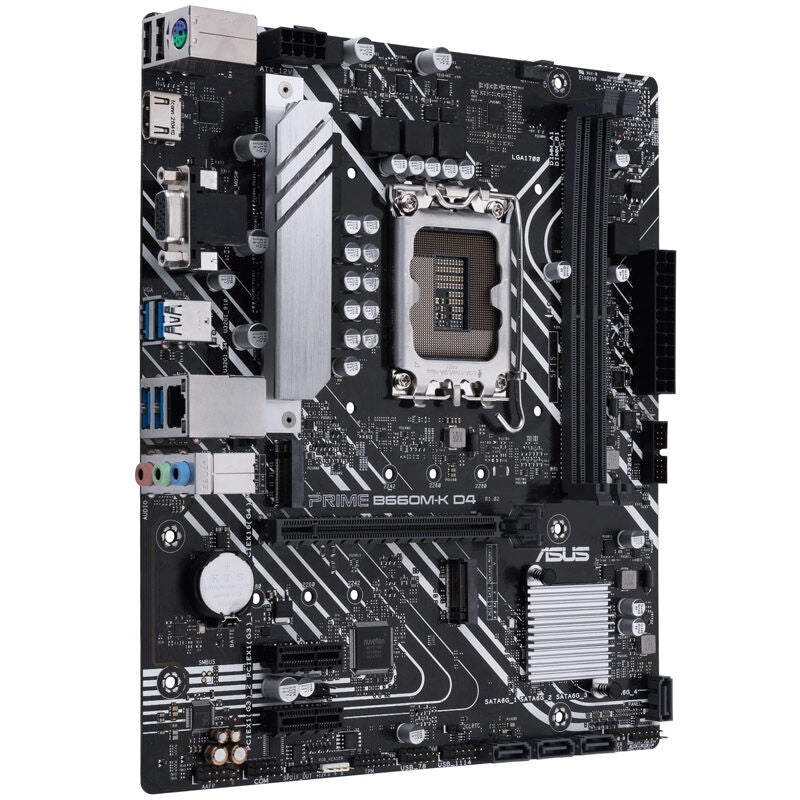 ASUS Prime B660M-K D4 hovedkort nærbilde av M.2 slots