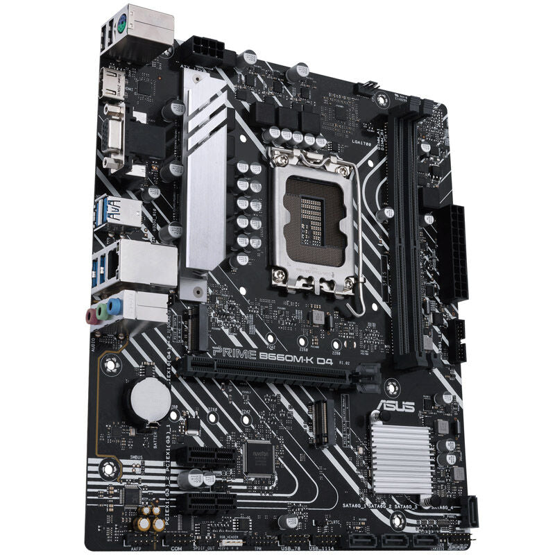 ASUS Prime B660M-K D4 hovedkort montert i kabinett