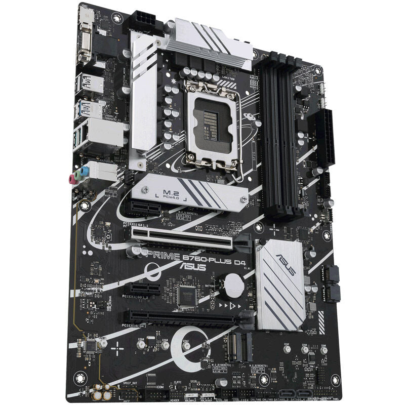 ASUS Prime B760-Plus D4 hovedkort montert i PC-kabinett