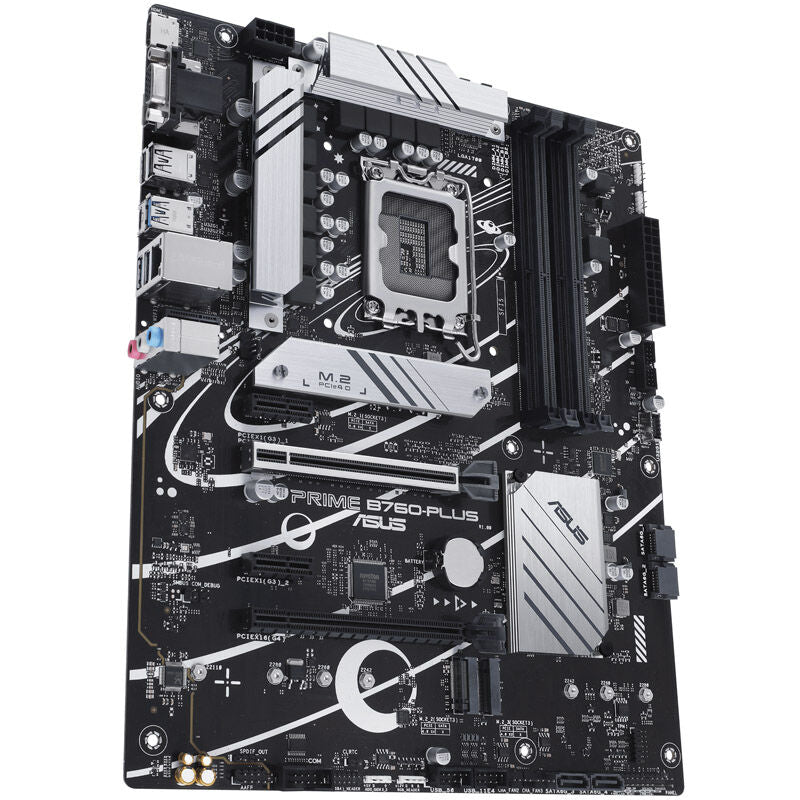 Nærbilde av ASUS Prime B760-Plus hovedkort minneplasser