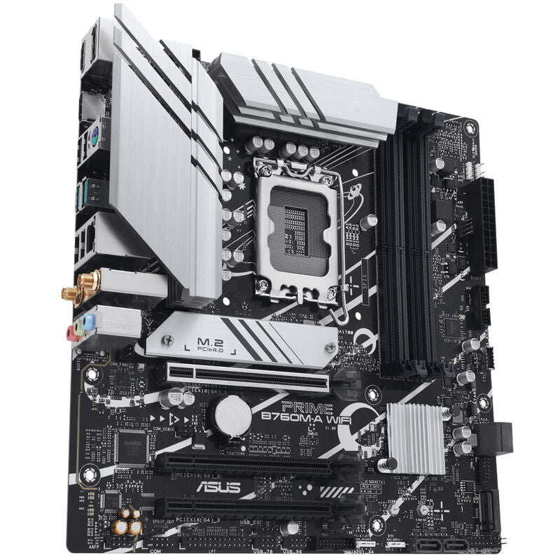 ASUS Prime B760M-A WIFI hovedkort montert i PC-kabinett